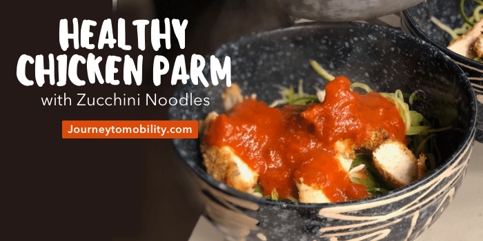 Quick & Healthy Chicken Parmesan with Zuchinni Noodles