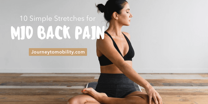 Seated Stretches for Upper Back Pain Blog Banner