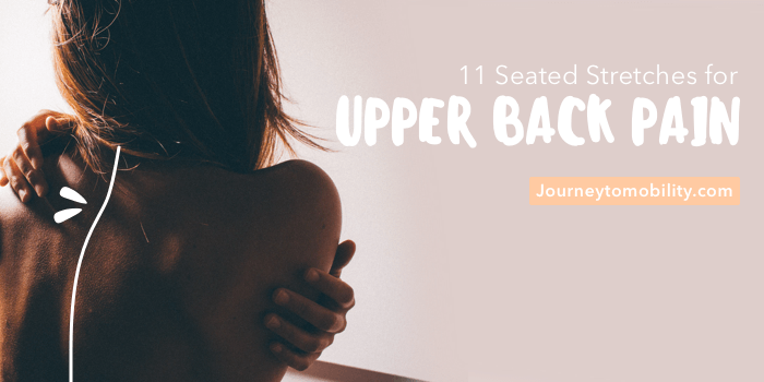 Stretches for upper back pain blog banner
