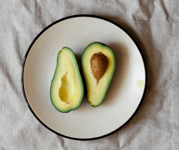Ripe avocados on a plate