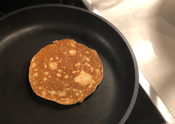 banana pancake flipped