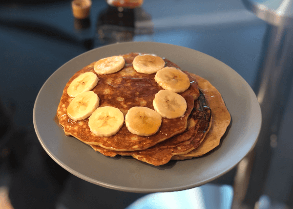 healthy banana pancake finished
