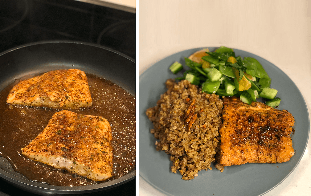 GoodFood Review Orange and Turmeric Glazed Salmon