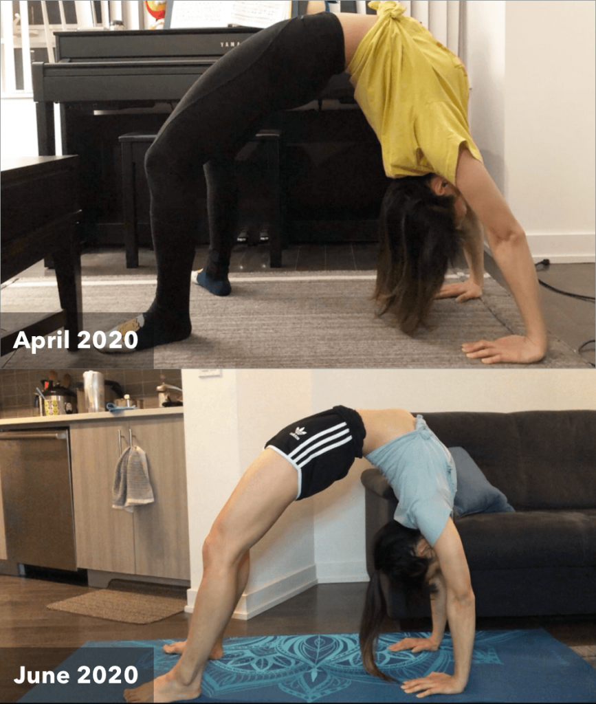 bridge pose 2 month results